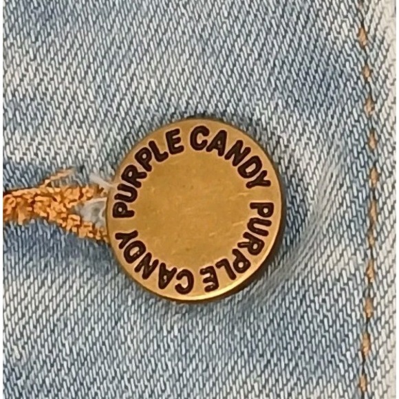 Tiered Ruffle Sleeve Cropped Denim Icy Blue Boho Jean Jacket Wms Large - Picture 7 of 15